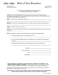 Form FLLC-2 Application for Amended Registration for Foreign Limited Liability Company - New Hampshire, Page 2