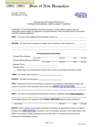 Form FPLLC-1 Application for Registration as a Foreign Professional Limited Liability Company - New Hampshire, Page 2