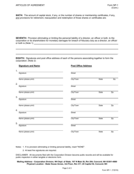 Form NP-1 Articles of Agreement of a New Hampshire Nonprofit Corporation - New Hampshire, Page 2