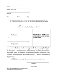 Petition for a Writ of Habeas Corpus Form - Montana, Page 2