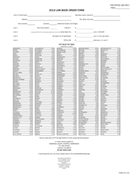 Document preview: Form 35-7120 2013 Law Book Order Form - Nebraska