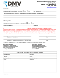 Form CED-020 Complaint/Voluntary Statement - Nevada, Page 2