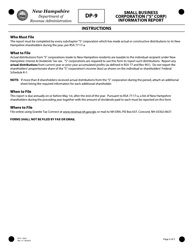 Form DP-9 Small Business Corporation (&quot;s&quot; Corp) Information Report - New Hampshire, Page 3