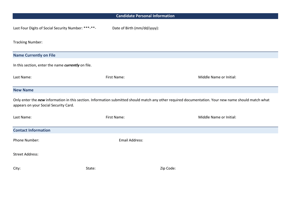 New Jersey Name Change Request Form Fill Out, Sign Online and