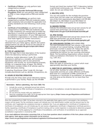 Form CMS-116 Clinical Laboratory Improvement Amendments (Clia) Application for Certification, Page 7