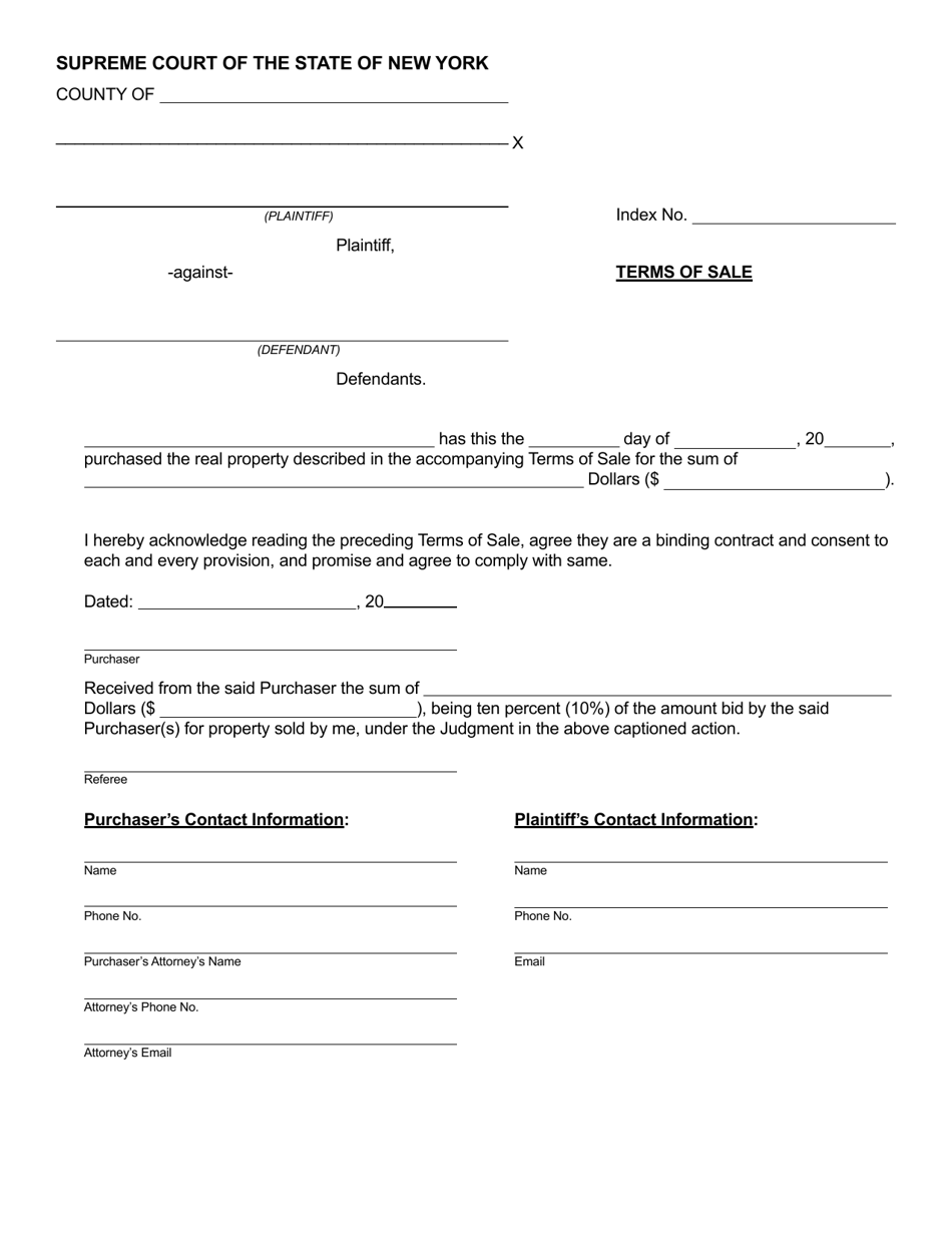 Terms of Sale - New York, Page 5