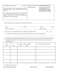 Form CM-2 Commodity Salesperson Statement - New York, Page 3