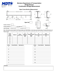 Form MDT-BRG-008 Combination Bridge Measurement - Montana, Page 2