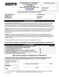 Document preview: Form MF-11 NG Compressed Natural Gas Dealer Tax Return - Montana