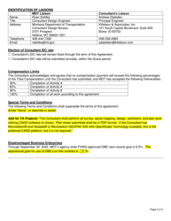 Sample Standard Agreement Cover Sheet - Projects - Montana, Page 2