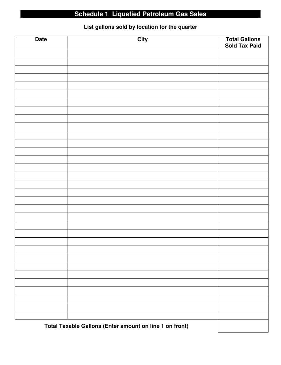 Form MF-11 LPG Liquefied Petroleum Gas Dealer Tax Return - Montana, Page 2