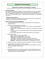 Instructions for Form MDT-ADM-012 Heating Fuel Refund of Montana Diesel Tax Application - Montana, Page 2