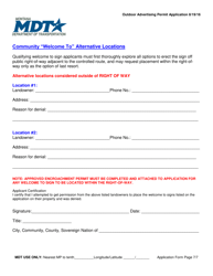 Outdoor Advertising Permit Application - Montana, Page 8