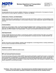 Form MDT-RES-008 Scope of Work - Montana, Page 3