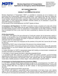 Form MDT-TPL-021 Application for Emergency Vehicle Rehabilitation - Montana, Page 6