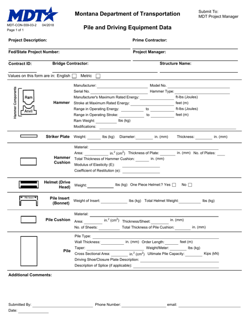 Form MDT-CON-559-03-2  Printable Pdf