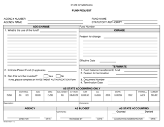 Document preview: Form AS-02-18 Fund Request - Nebraska