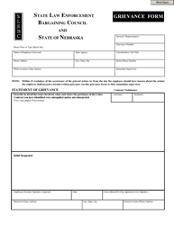 Document preview: Grievance Form - Slebc - Nebraska