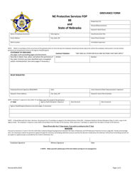 Grievance Form - Ne Protective Services Fop 88 and State of Nebraska - Nebraska