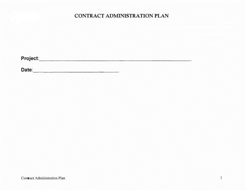 Contract Administration Plan - Nebraska Download Pdf