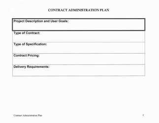 Contract Administration Plan - Nebraska, Page 2