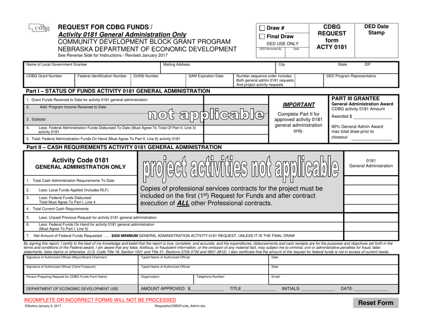 Form ACTY0181  Printable Pdf
