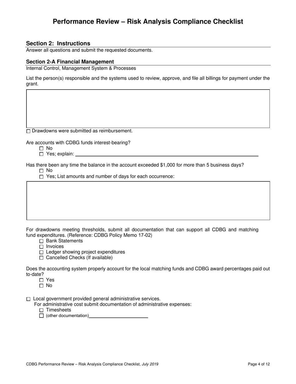 Performance Review - Risk Analysis Compliance Checklist - Nebraska, Page 5