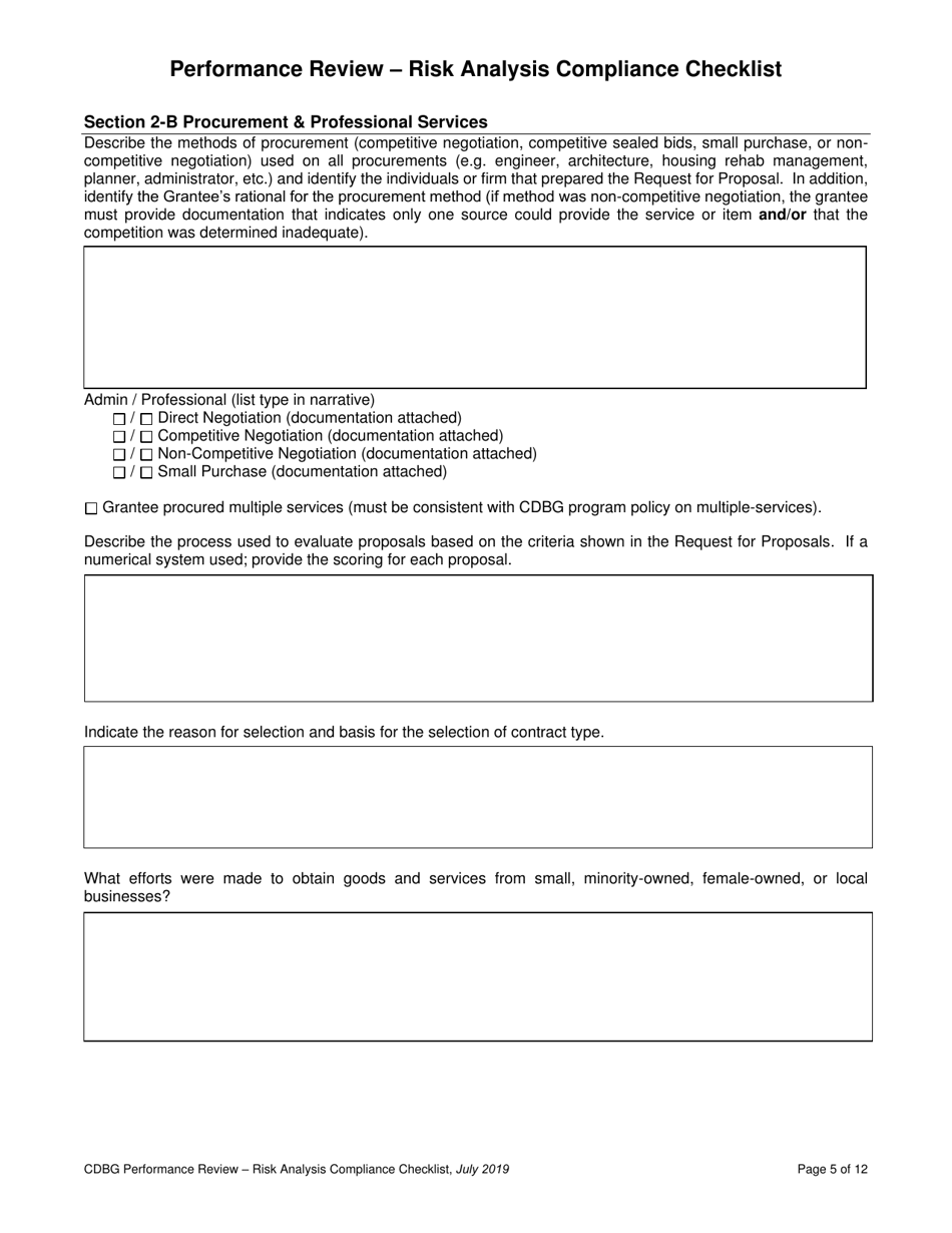 Performance Review - Risk Analysis Compliance Checklist - Nebraska, Page 6