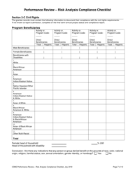 Performance Review - Risk Analysis Compliance Checklist - Nebraska, Page 8