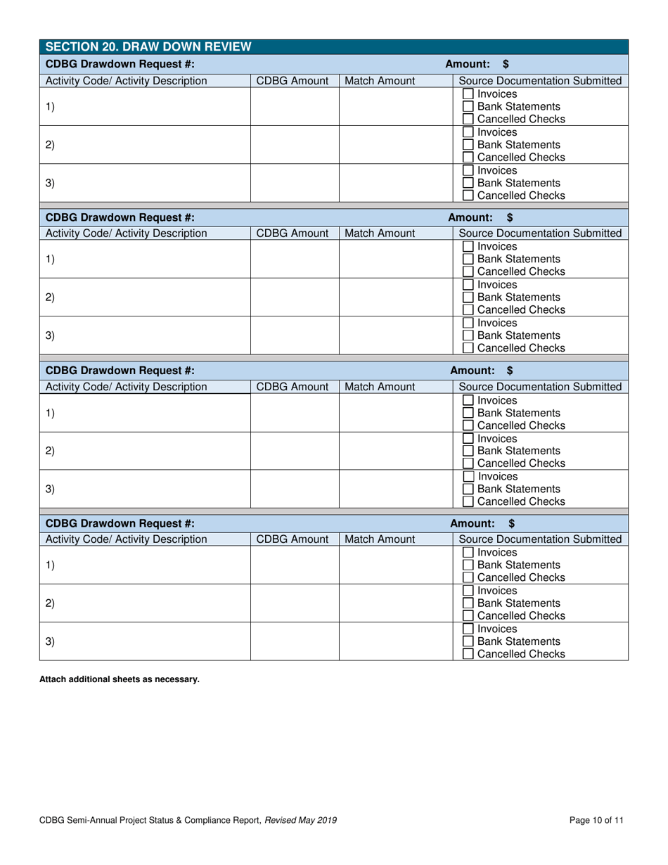 Cdbg Semi-annual Project Status  Compliance Report - Nebraska, Page 10