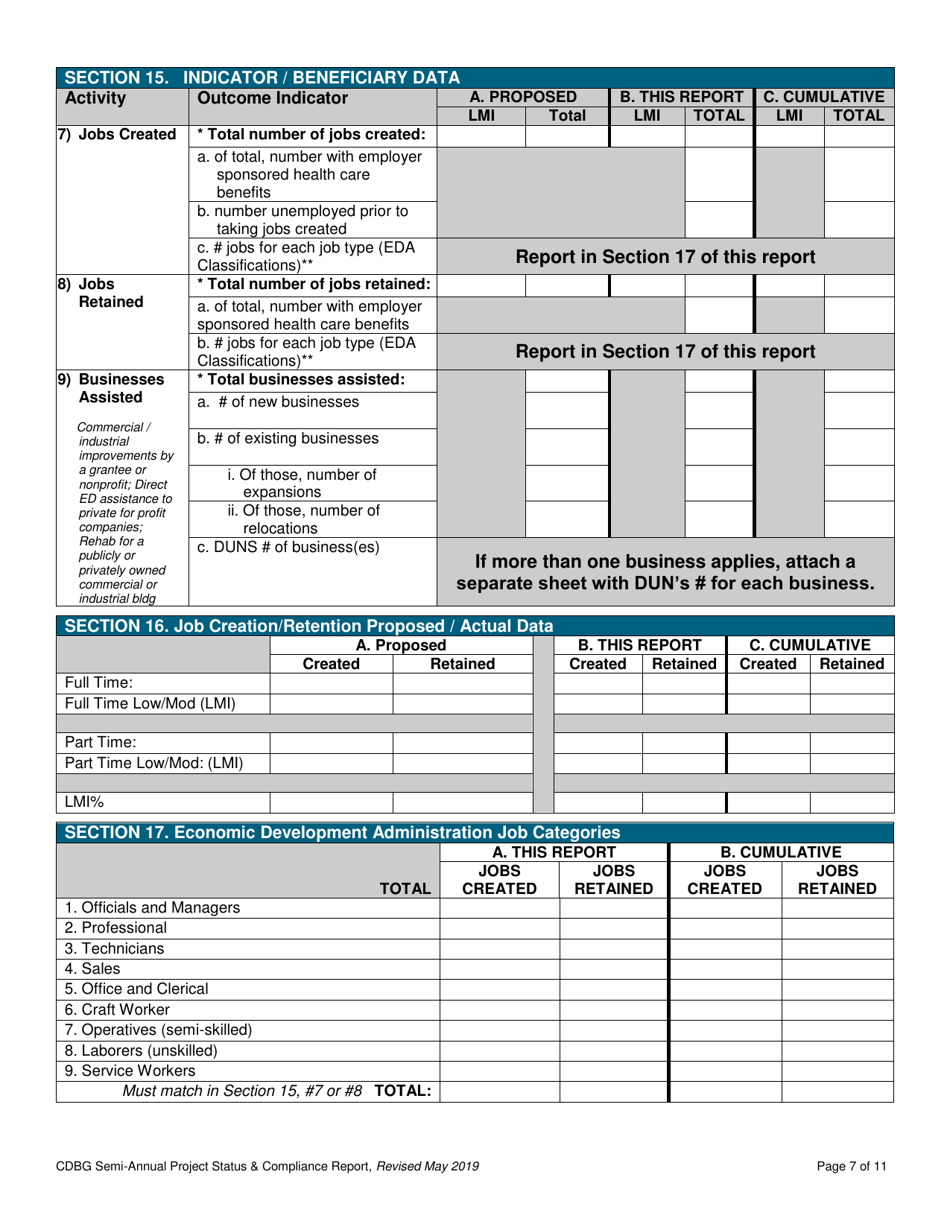 Cdbg Semi-annual Project Status  Compliance Report - Nebraska, Page 7