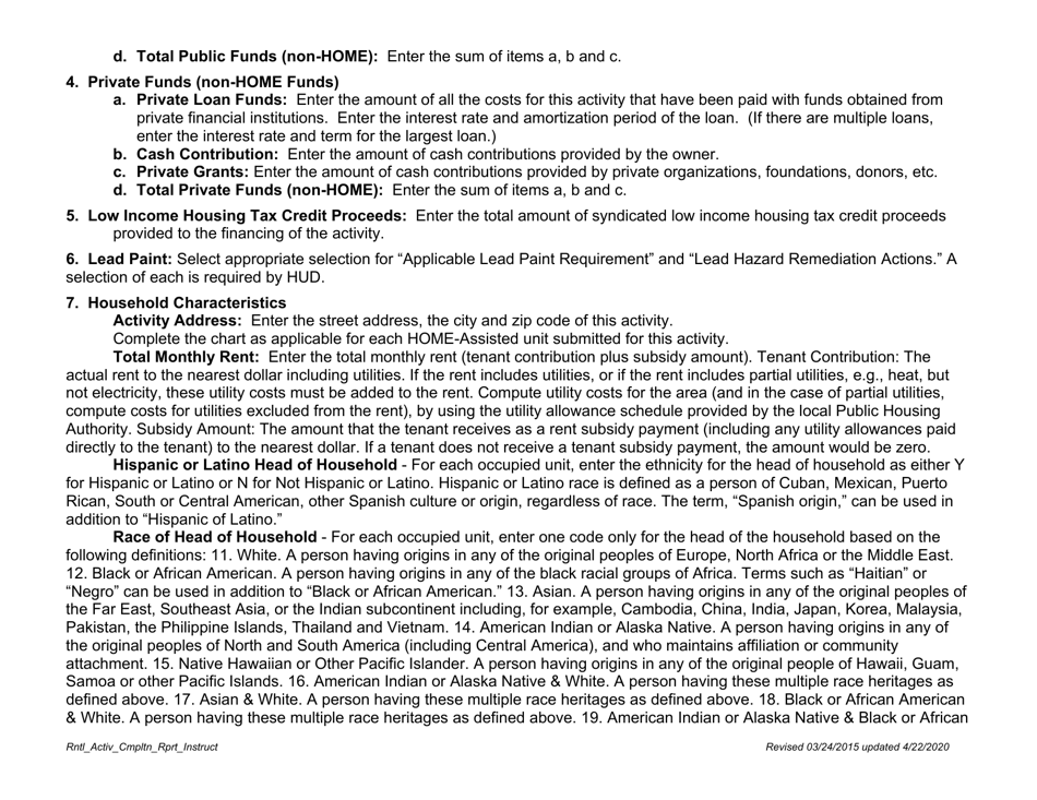 Rental Activity Completion Report - Nebraska, Page 5