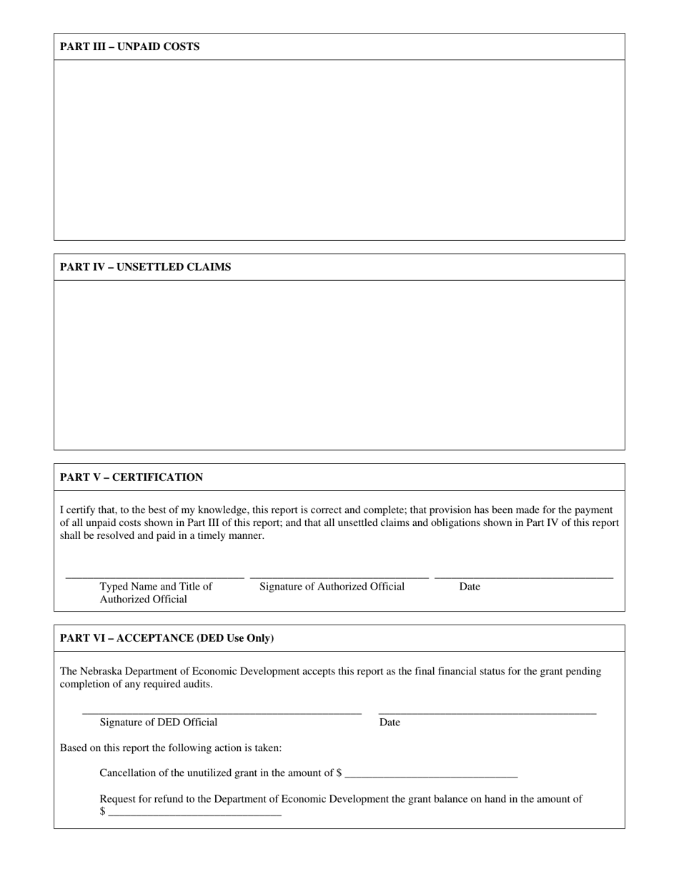 Final Financial Report - Nebraska, Page 3
