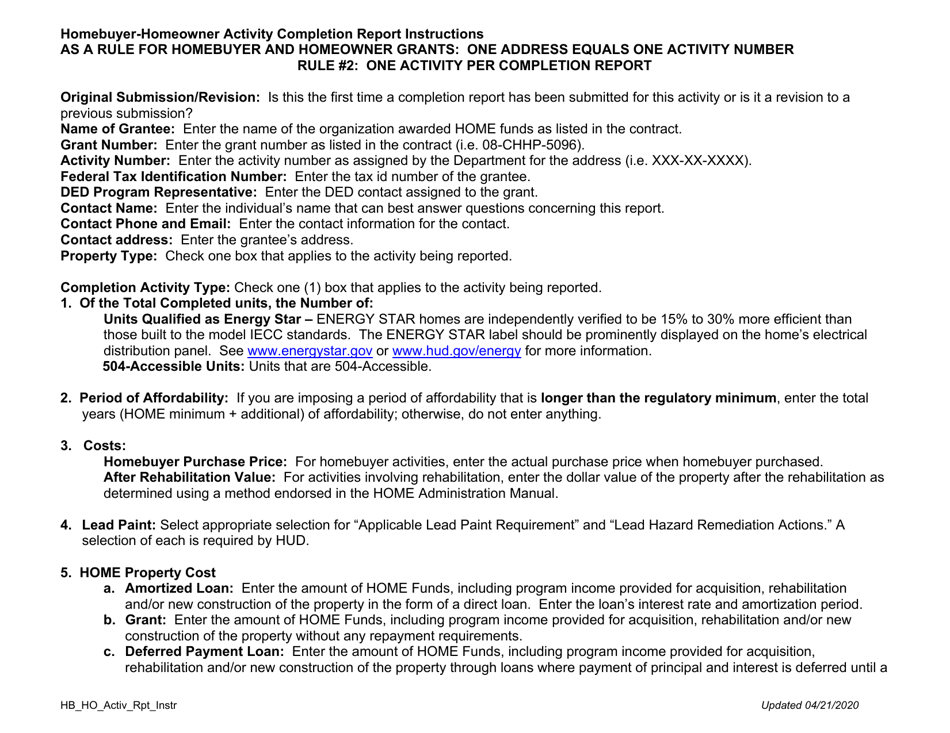 Homebuyer-Homeowner Activity Completion Report - Nebraska, Page 3