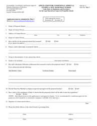 NDE Form 08-12 &quot;Application for Conditional Approval to Open a New Nonpublic School Under Rule 14, Regulations and Procedures for the Legal Operation of Approved Nonpublic Schools&quot; - Nebraska