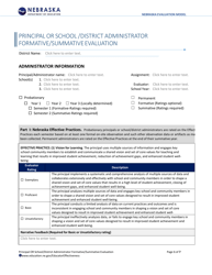 Document preview: Principal or School/District Administrator Formative/Summative Evaluation - Nebraska