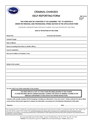 NDE Form 20-014 &quot;Criminal Charges Self-reporting Form&quot; - Nebraska