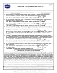 NDE Form 20-018 &quot;Personal and Professional Fitness&quot; - Nebraska