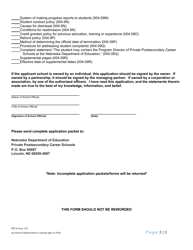 PPCS Form 150 Renewal of Authorization to Operate Application - Nebraska, Page 3