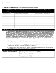 DNR Form 5678-4407A Water Use Contract - Nebraska, Page 2