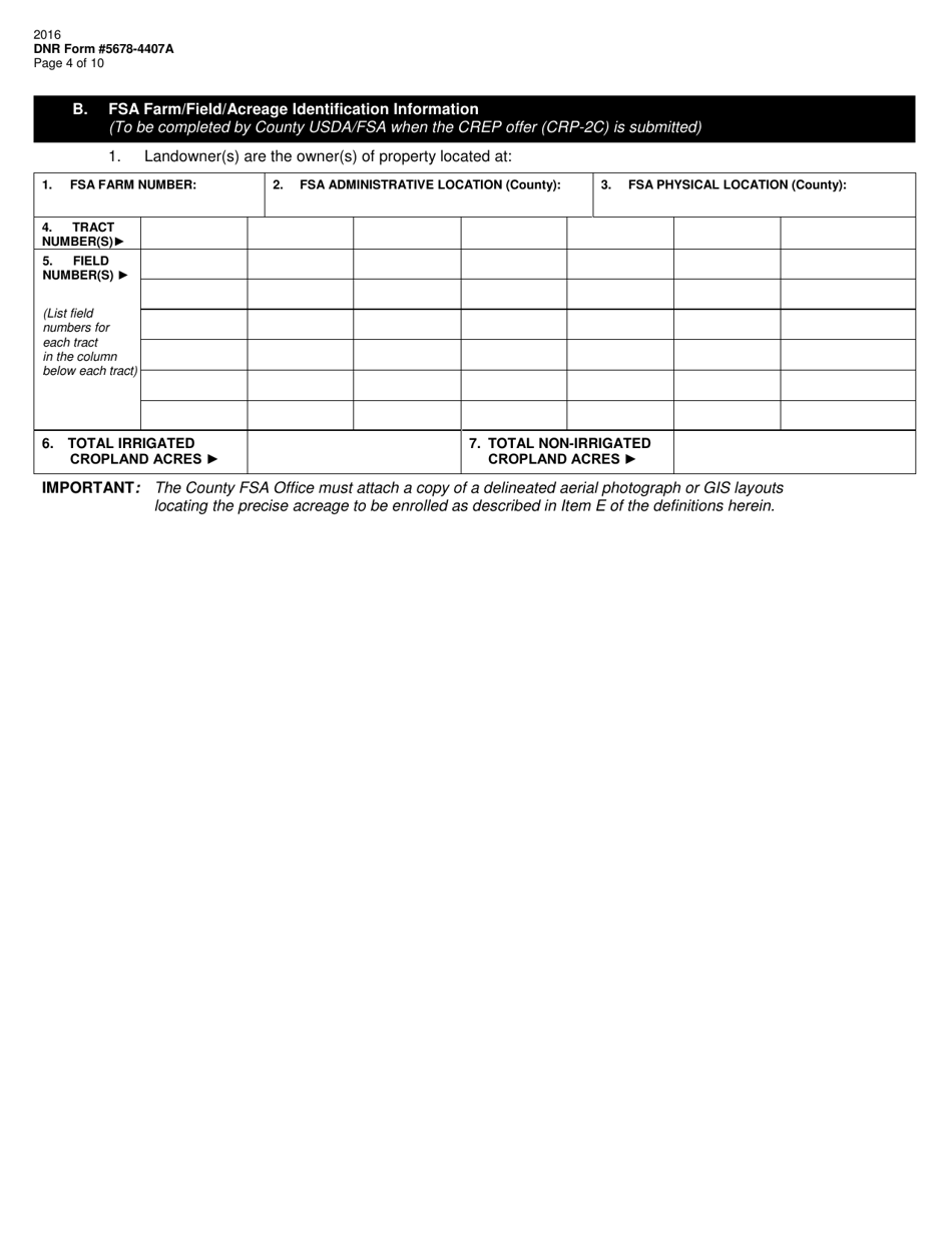 DNR Form 5678-4407A Water Use Contract - Nebraska, Page 4