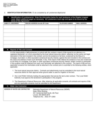 DNR Form 5678-4407B Re-enrolled Water Use Contract - Nebraska, Page 2