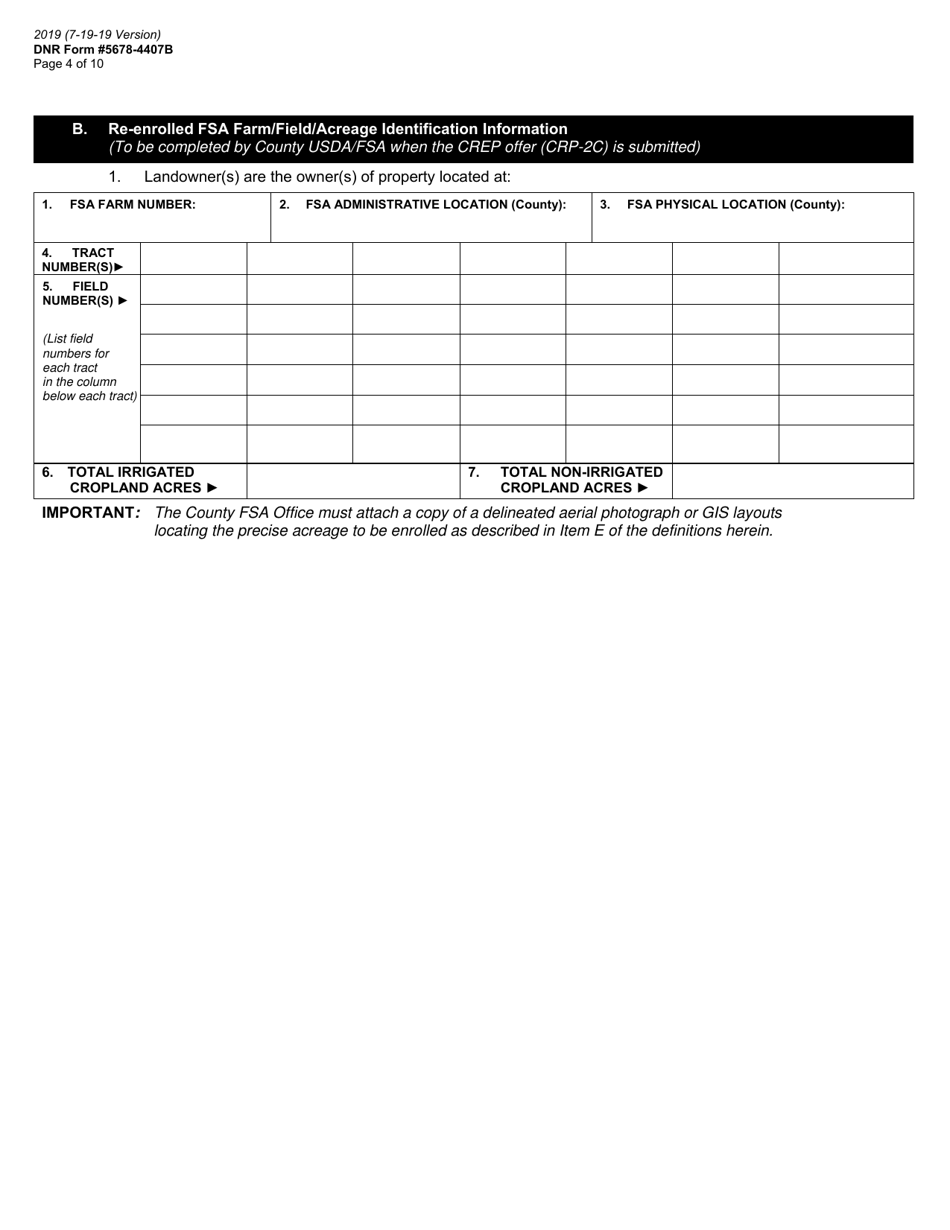 DNR Form 5678-4407B Re-enrolled Water Use Contract - Nebraska, Page 4