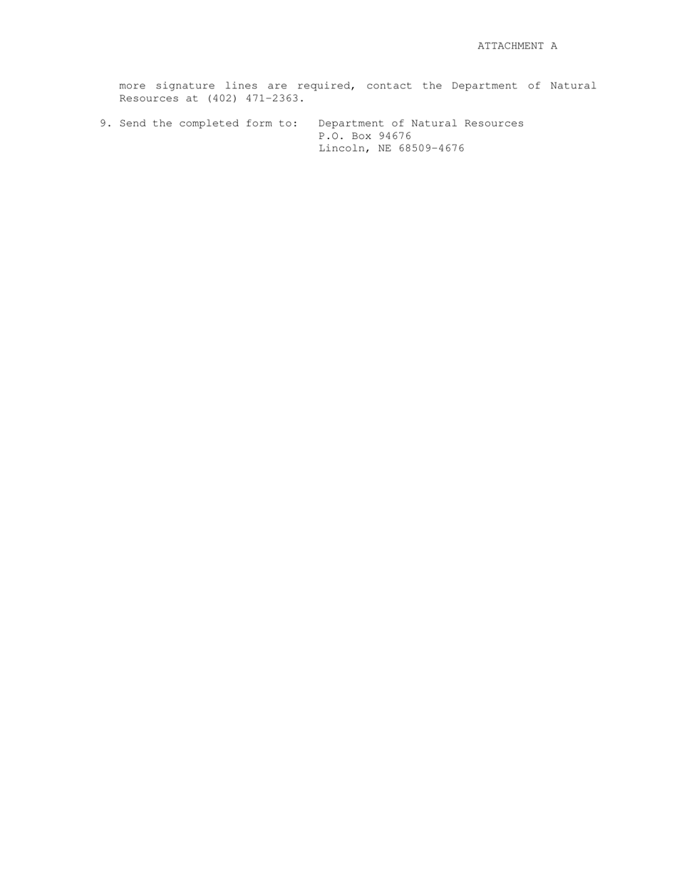 Request for Amendment to Crep Water Use Contract for Permanent Easement - Nebraska, Page 5