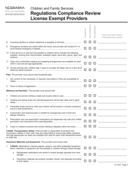 Form CC-0351 Regulations Compliance Review License Exempt Providers - Nebraska, Page 3