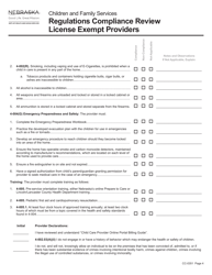 Form CC-0351 Regulations Compliance Review License Exempt Providers - Nebraska, Page 4