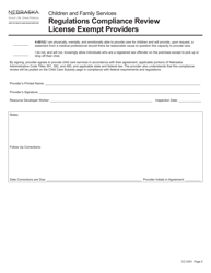 Form CC-0351 Regulations Compliance Review License Exempt Providers - Nebraska, Page 5
