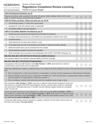 Form CRED-0958 Regulations Compliance Review Licensing - Fcch II Cover Sheet - Nebraska, Page 14