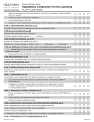 Form CRED-0958 Regulations Compliance Review Licensing - Fcch II Cover Sheet - Nebraska, Page 5
