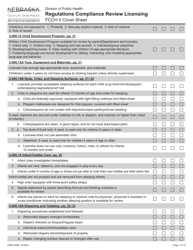 Form CRED-0958 Regulations Compliance Review Licensing - Fcch II Cover Sheet - Nebraska, Page 7